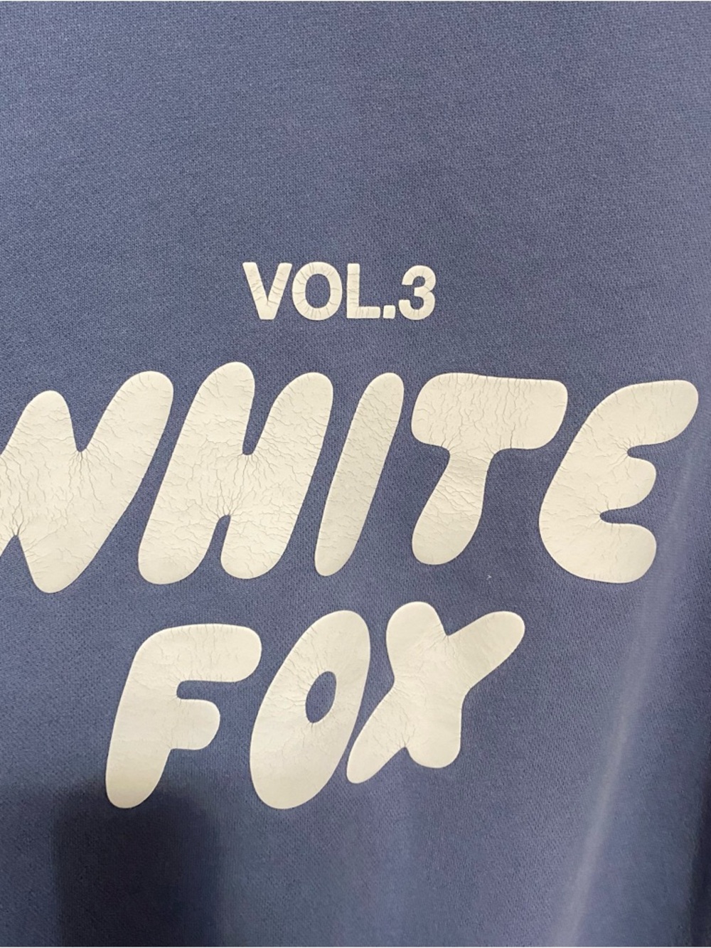 White Fox Vol.3 Women's Oversized Pullover Hoodie Size S/M Ocean Blue/White - Picture 5 of 16
